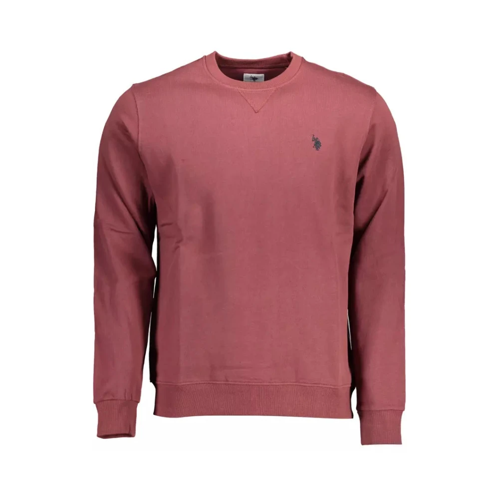U.s. Polo Assn. Paarse Katoenen Sweater met Logo Borduursel Purple Heren
