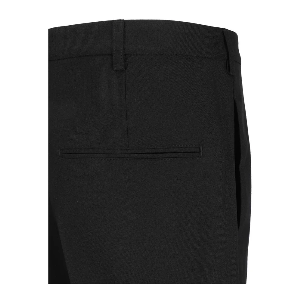 Marni Oversize Wollen Broek met Zakken Black Heren