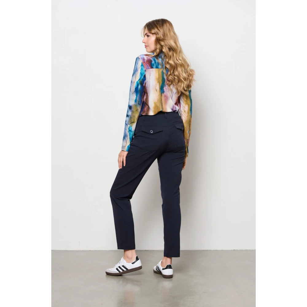 &Co Woman Oversized Hemd mit V-Ausschnitt Multicolor Dames