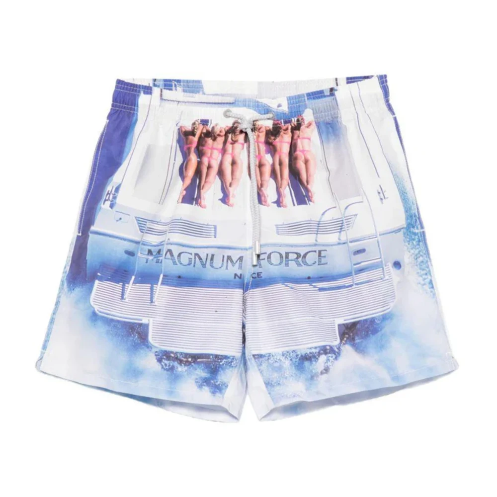 Mc2 Saint Barth Multicolor Beachwear, Male, M, Gustavia Placed Print Classic Swim