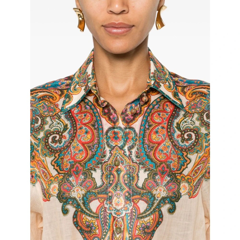 Zimmermann Multicolor Paisley Shirt Aw24 Multicolor Dames