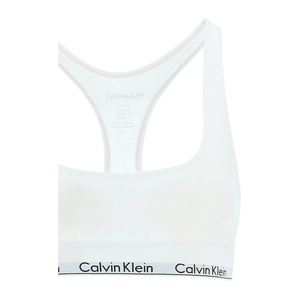 Calvin Klein Sportieve Stijl Racerback Sportbeha White Dames