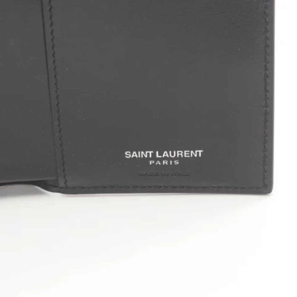Saint Laurent Vintage Pre-owned Leather wallets Black Heren