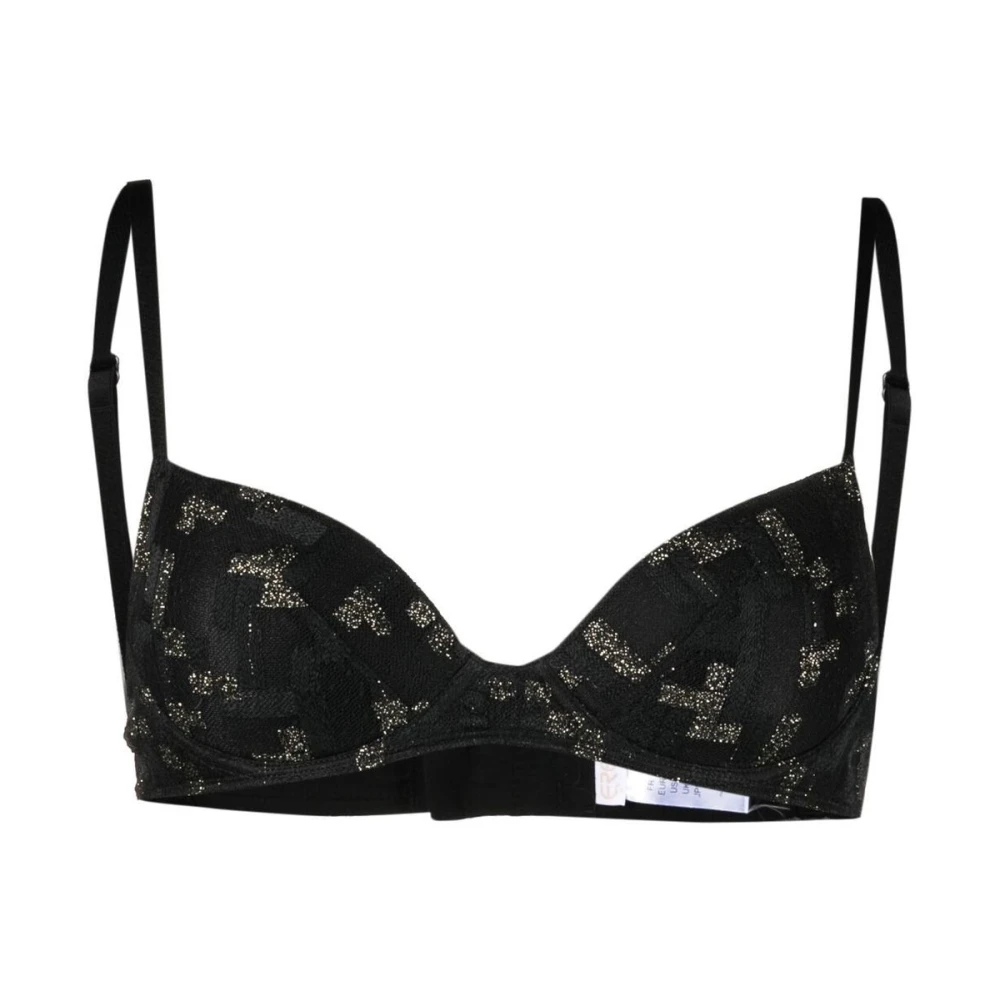 Eres Bloemenkant Lingerie Set Black Dames