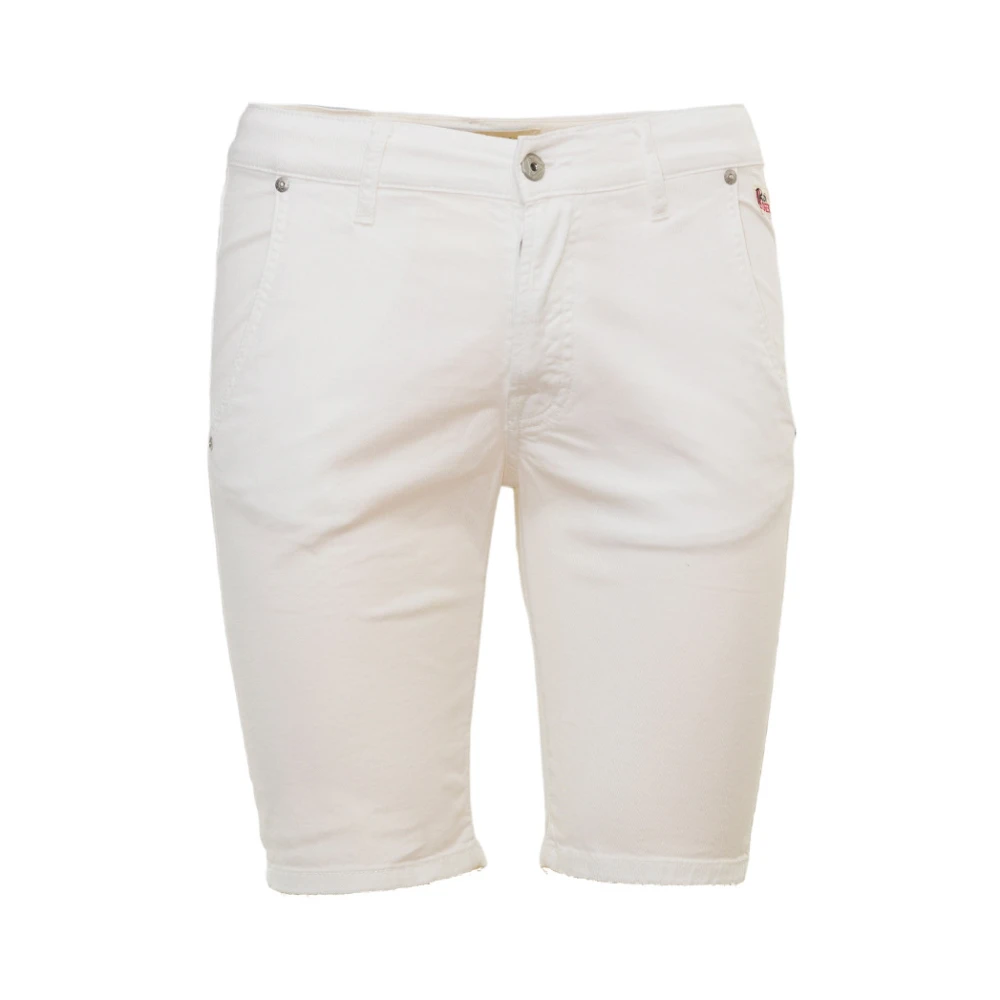 Roy Roger's Slim Fit Bermuda Shorts White Heren