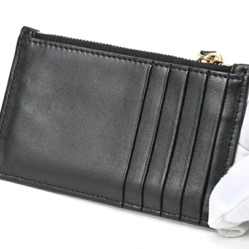 Valentino Vintage Pre-owned Leather wallets Black Dames