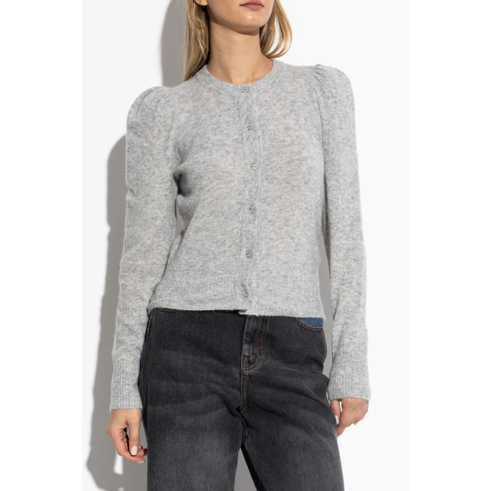 Munthe Cardigan met wollen afwerking Gray Dames
