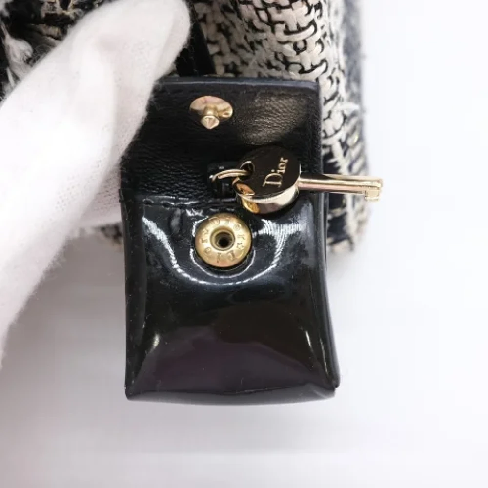 Dior Vintage Pre-owned Fabric shoulder-bags Black Dames