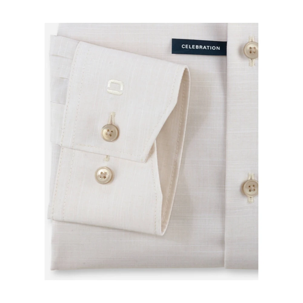 Olymp Overhemd 124454 Stijlvol Hemden Beige Heren
