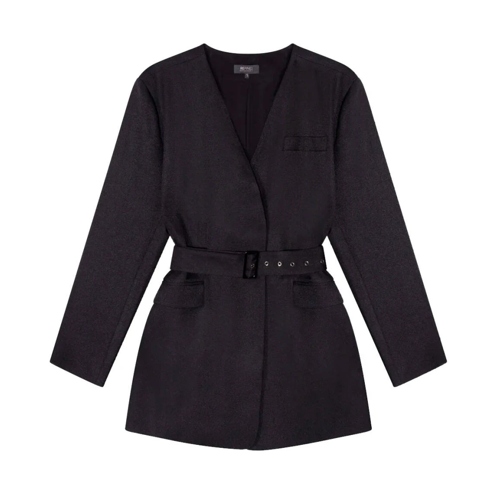 Refined Department Elegante Maan Jurk Black Dames