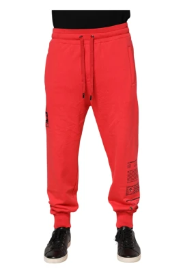 Röda Bomulls Herr Jogger Sweatpants