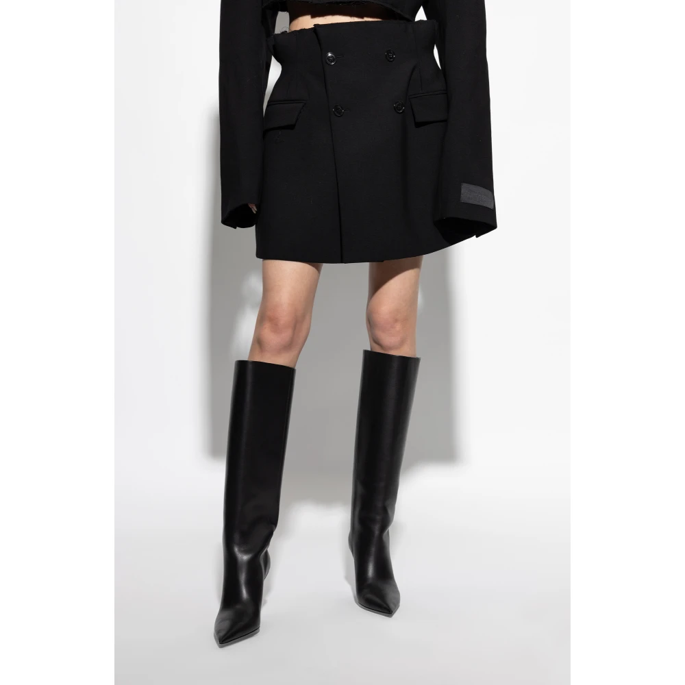 Vetements Wollen rok Black Dames