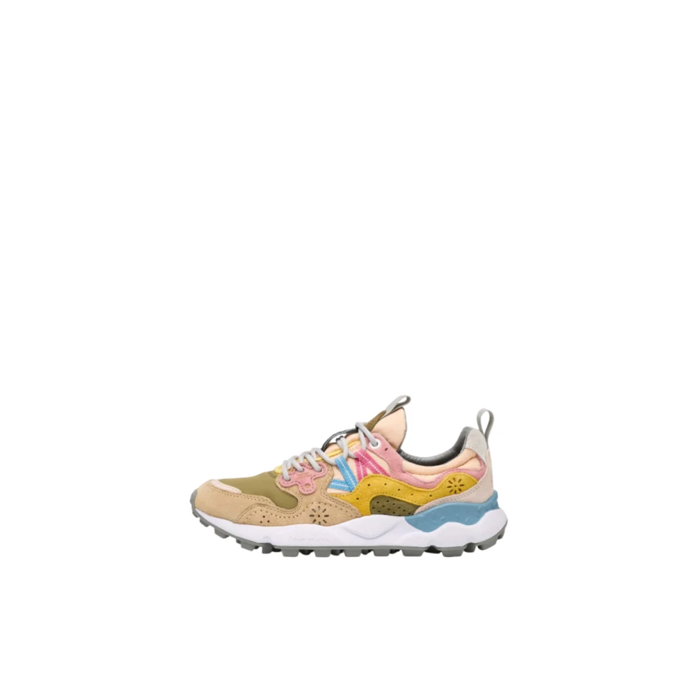 Flower Mountain Sneakers met Suède Details Dames Schoenen Veelkleurig Multicolor