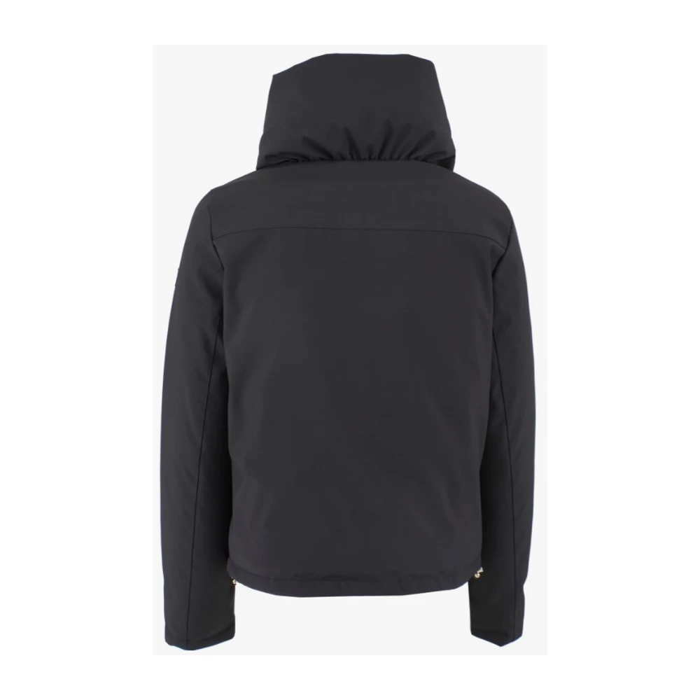 YES ZEE Zwarte gewatteerde jas met hoge kraag Black Dames