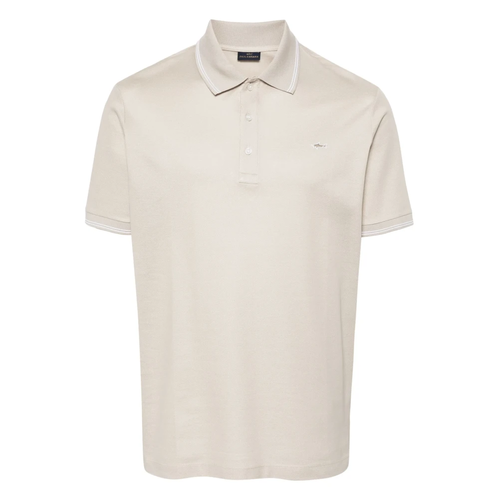 PAUL & SHARK Katoenen Poloshirt 100% Katoen Italië Beige Heren