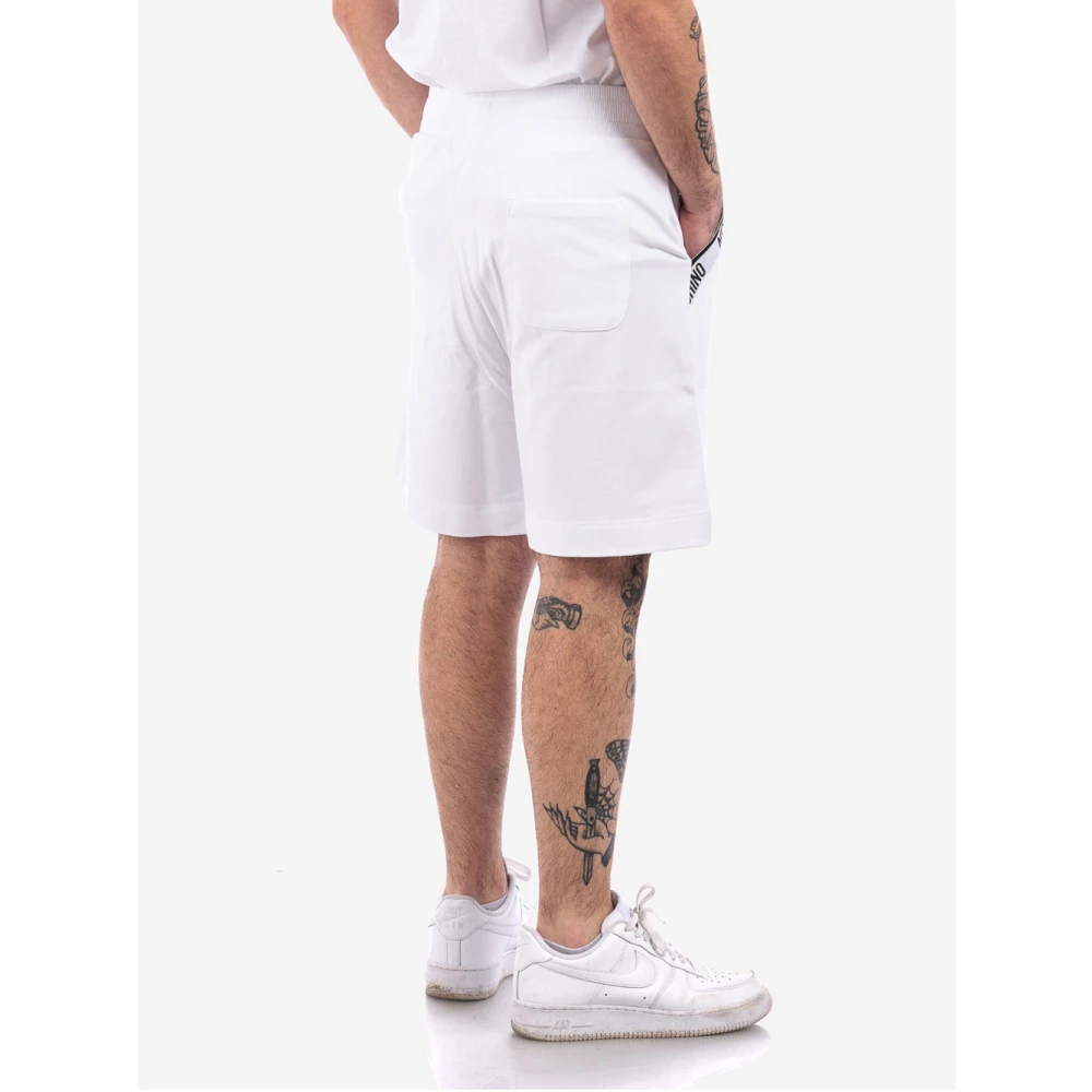 Love Moschino Witte sportieve shorts voor mannen White Heren