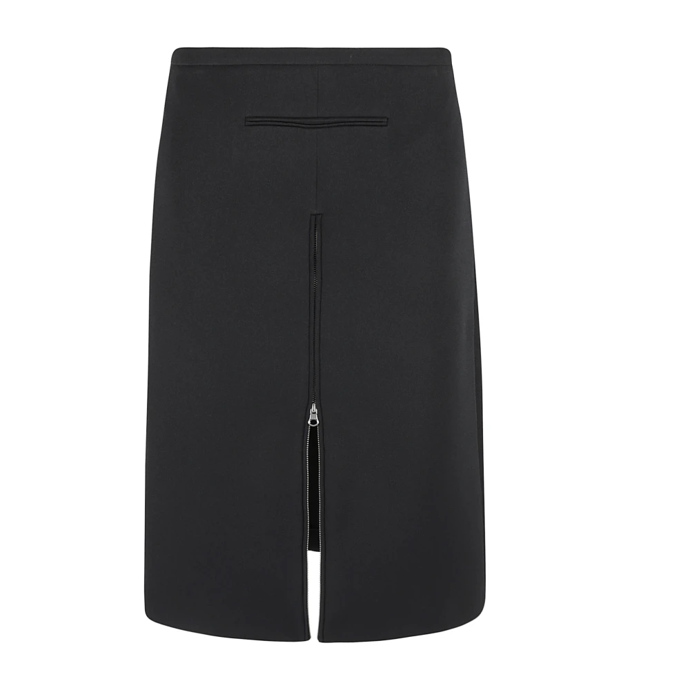 Courrèges Zwarte A-Lijn Rok met Ritsdetail Black Dames