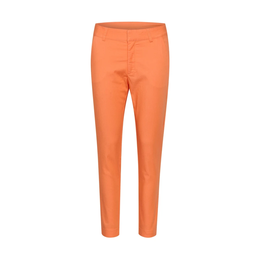 Kaffe Women's Orange Slim-Fit Trousers, S, Slim Fit Chino Trousers Melon