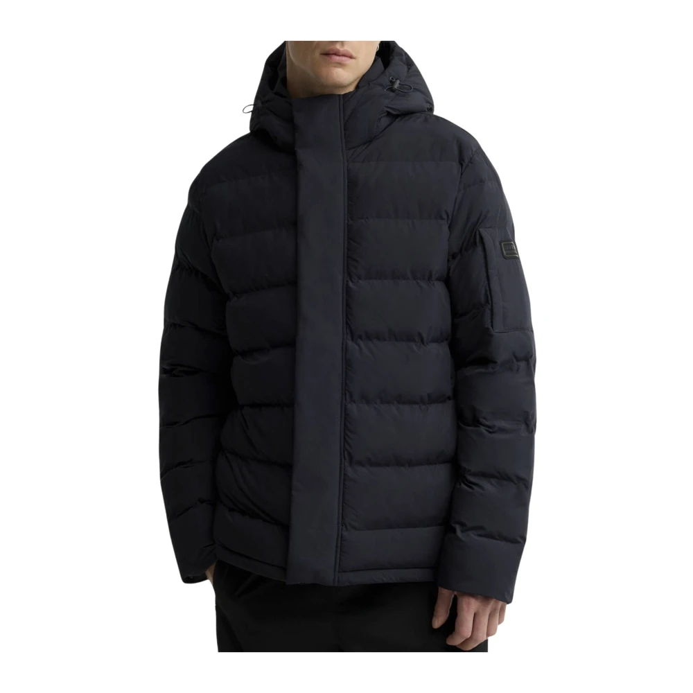 Barbour International Mens Daleson Hooded Padded Puffer Jacket, Navy, Size L, Men - Image 3