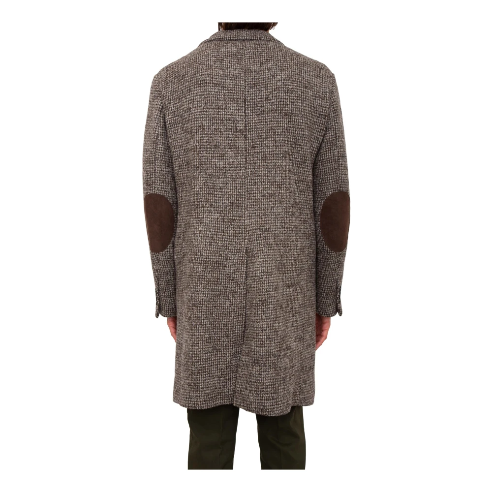 Paolo Pecora Bruine Jersey Jas Brown Heren