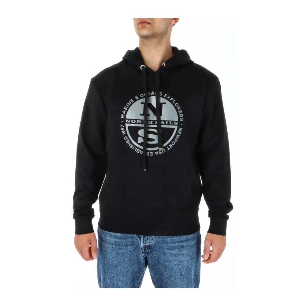 North Sails Men's Black Printed Sweatshirt 2XL