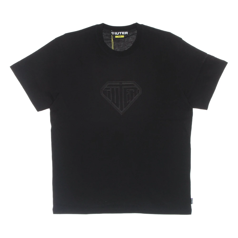 Iuter Zwart Logo Tee Korte Mouw T-shirt Black Heren