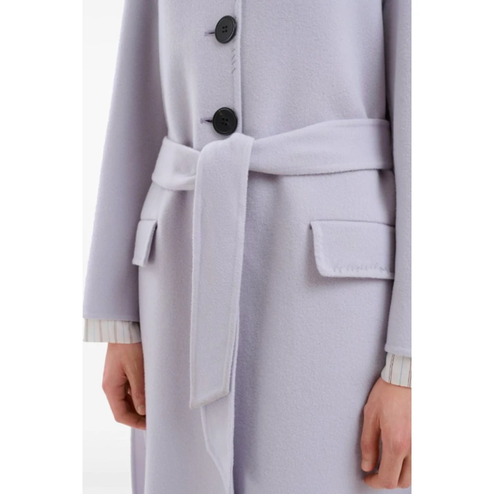 Marni Grijze Wollen Jas met Revers Gray Dames