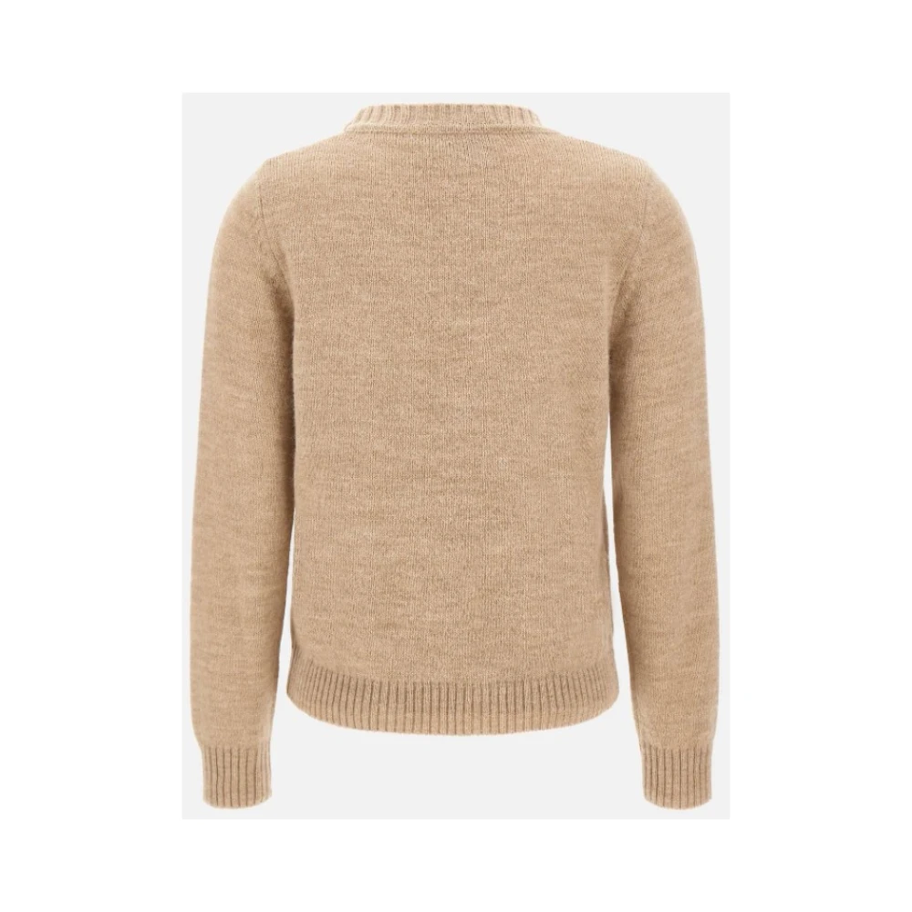 Weekend Alpaca en wol ronde hals trui Beige Dames