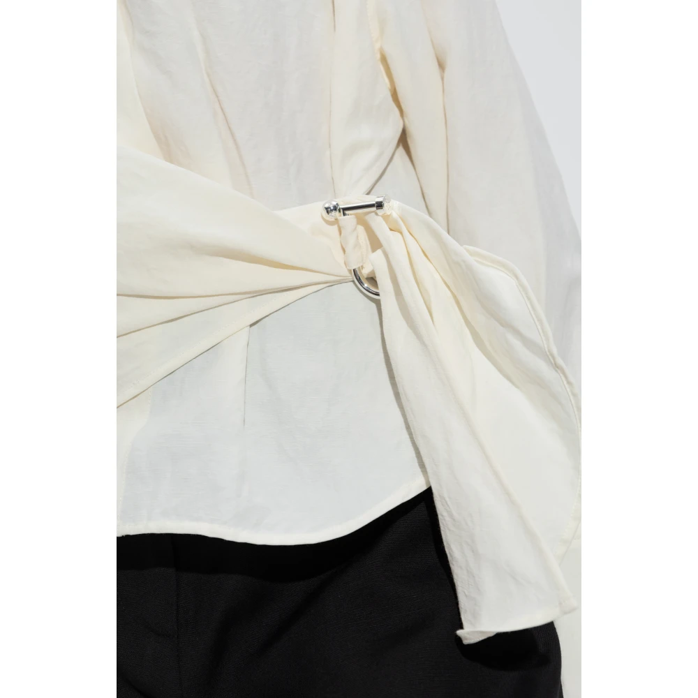 JW Anderson Shirt met applicatie Beige Dames