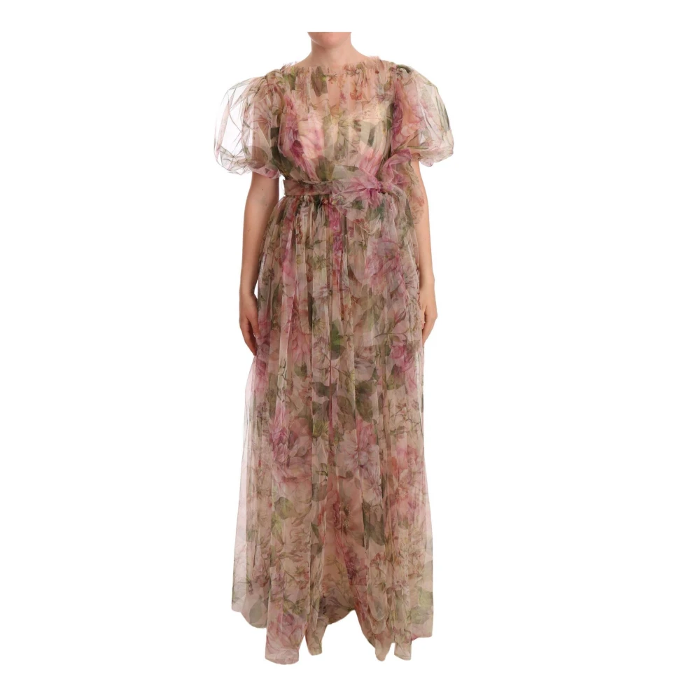 Dolce & Gabbana Women's Multicolor Maxi Dresses,, Floral Print Maxi Dress 2XS