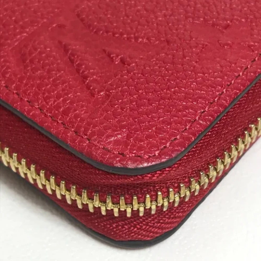 Louis Vuitton Vintage Pre-owned Leather wallets Red Dames