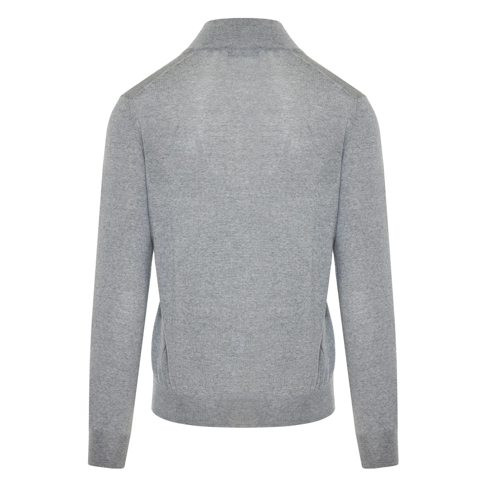 Gran Sasso Wollen Half-Zip Gebreide Kleding Gemaakt in Italië Gray Heren