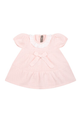 pink-casual-short-sleeved-dress-with-ruffles