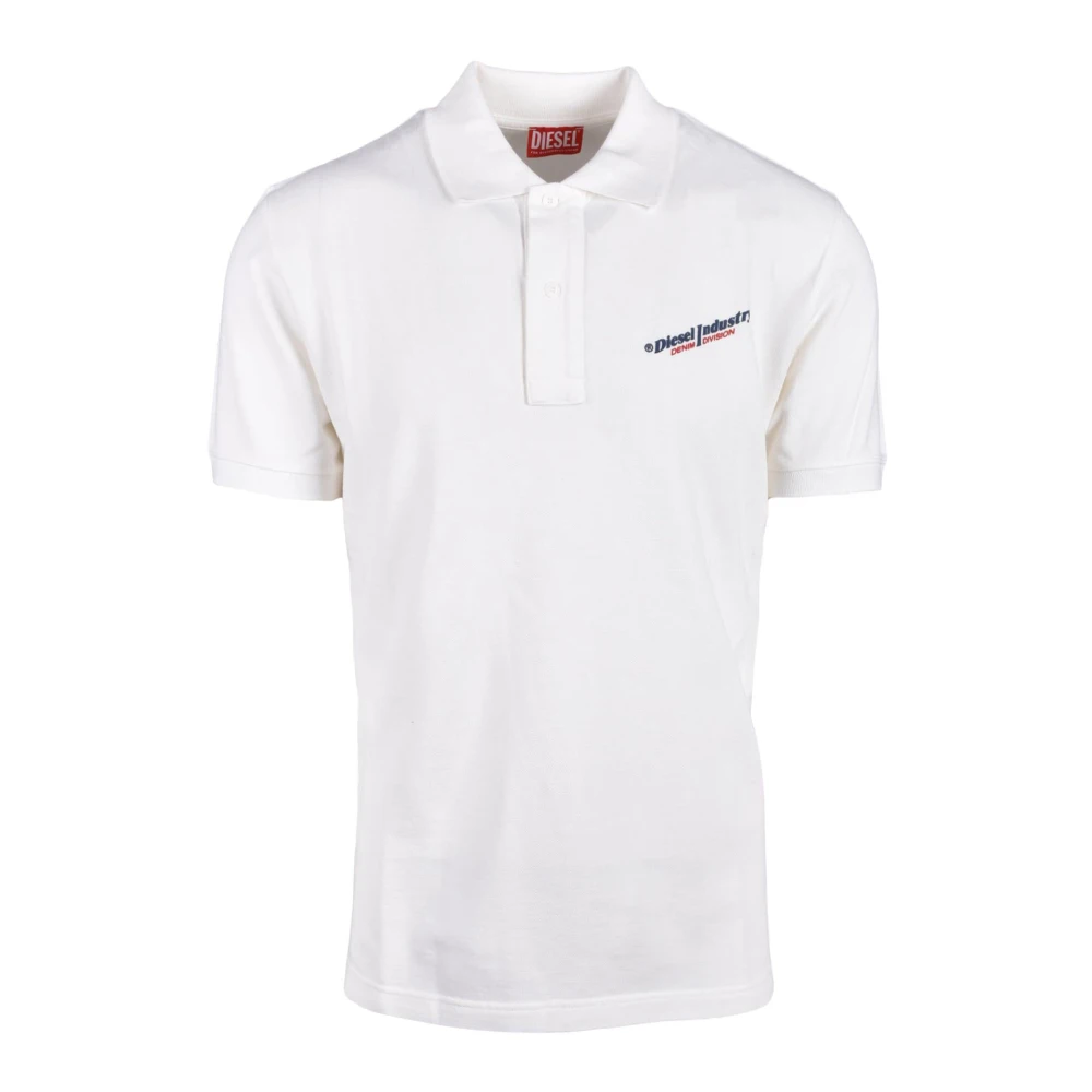 Diesel Katoenen Polo Shirt White Heren