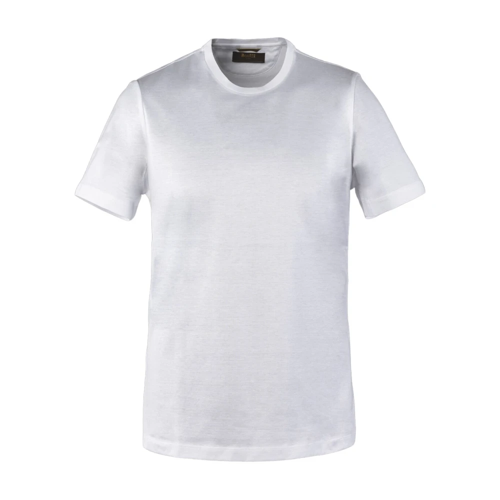 Moorer Men's White T-Shirts, L, Crew-Neck T-Shirt