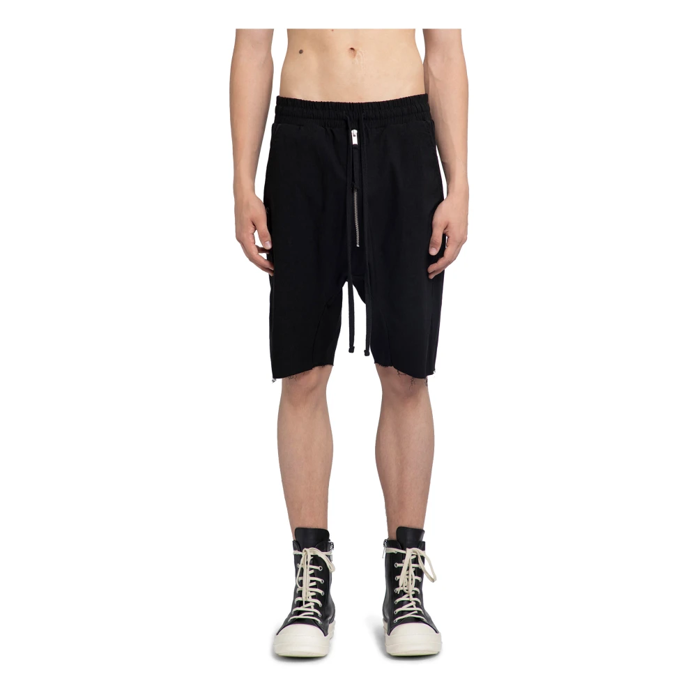 Thom Krom Zwarte Stretch Nylon Sweat Shorts Black Heren