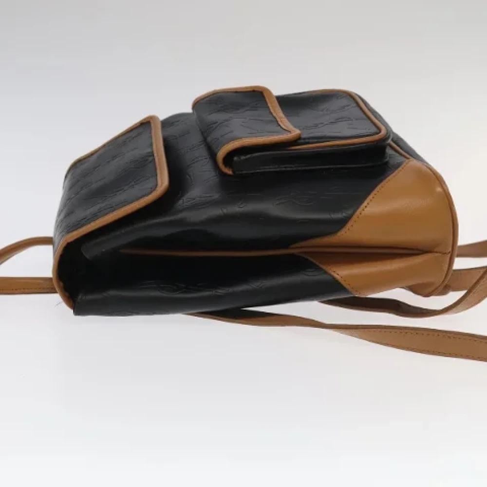 Saint Laurent Vintage Pre-owned Leather backpacks Black Dames