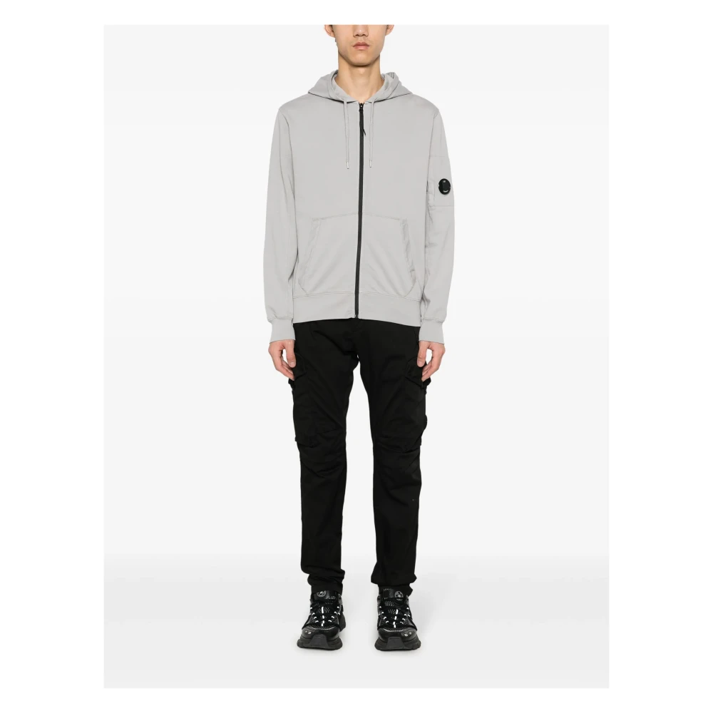 C.P. Company Zwarte Cargo Broek met Drukknoopsluiting Black Heren