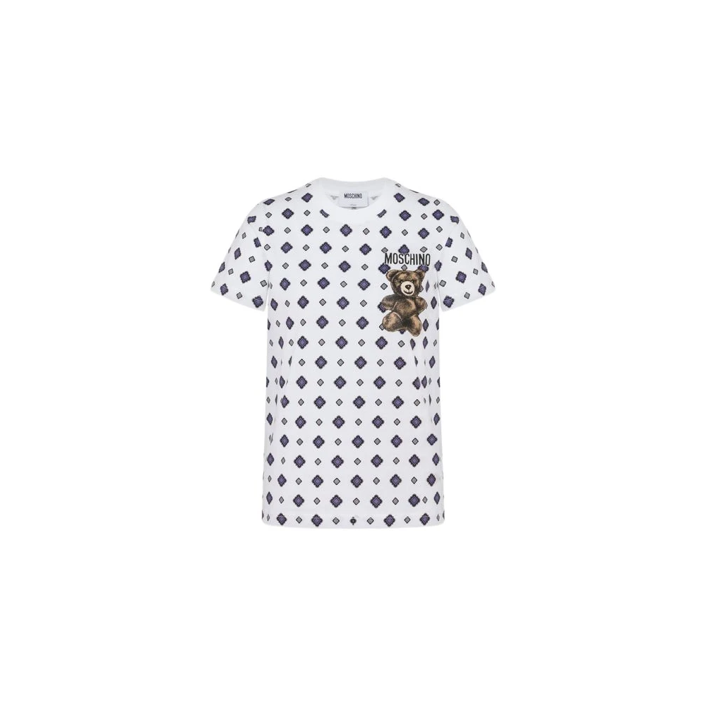 Moschino Women's Multicolor T-Shirts, S, Teddy Bear Cotton Jersey T-Shirt