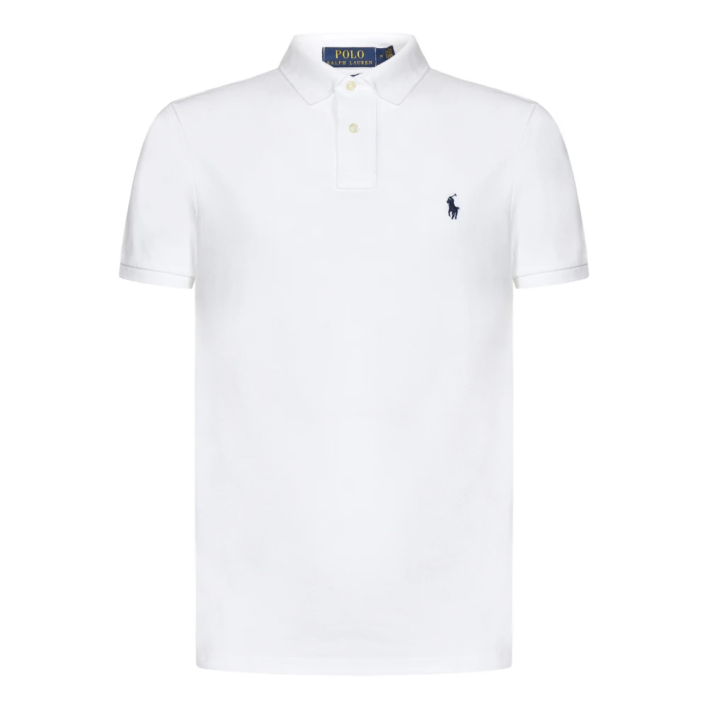Elegant Hvit Polo T-skjorte for Menn