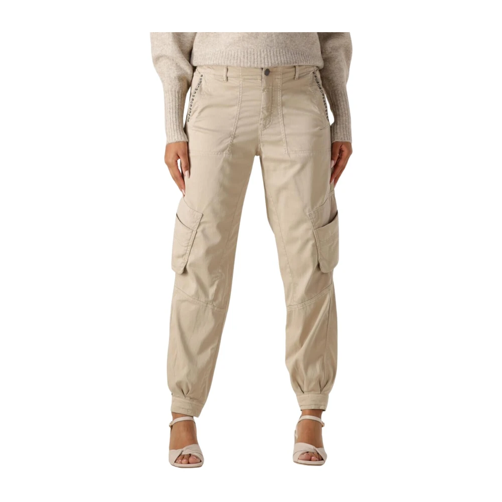 Summum Woman Cargo Pants Soft Stretch Beige Dames