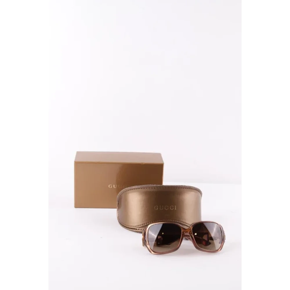 Gucci Vintage Pre-owned Plastic sunglasses Brown Dames