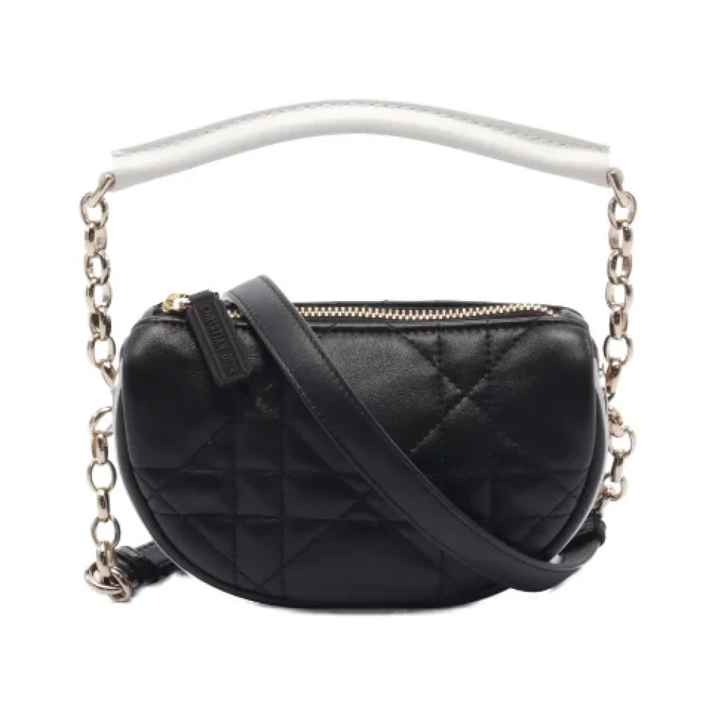 Dior Vintage Pre-owned Leather crossbody-bags Black Dames