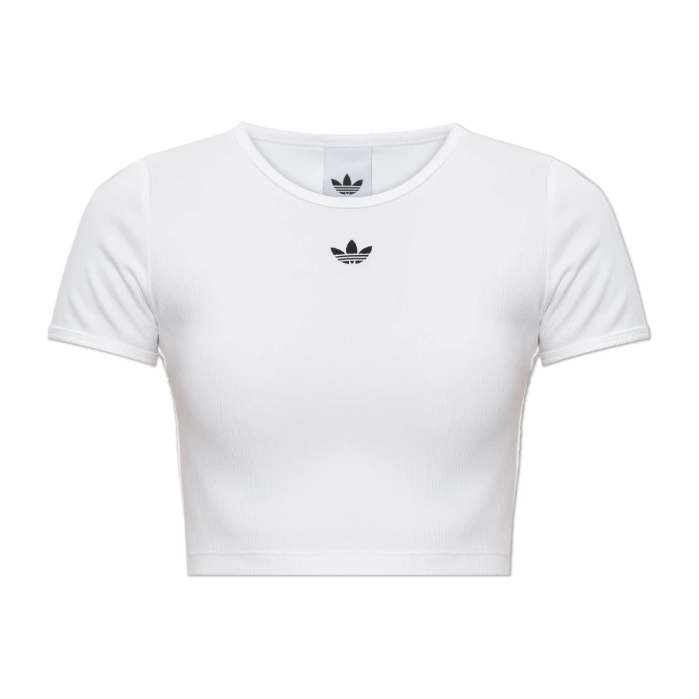 Adidas Originals Donna Bianco - Logo Top - Tops - 2XS