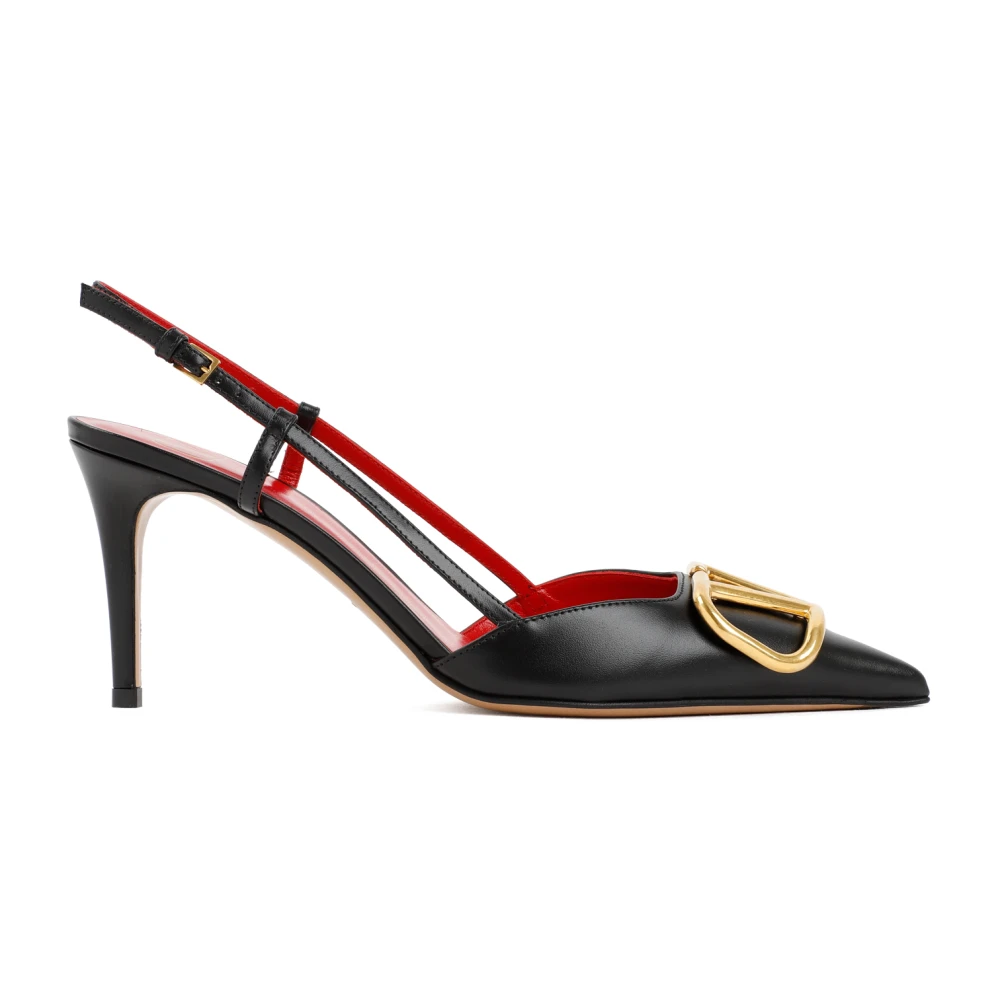 Valentino Garavani Women's Black Vlogo Signature Slingback Pump