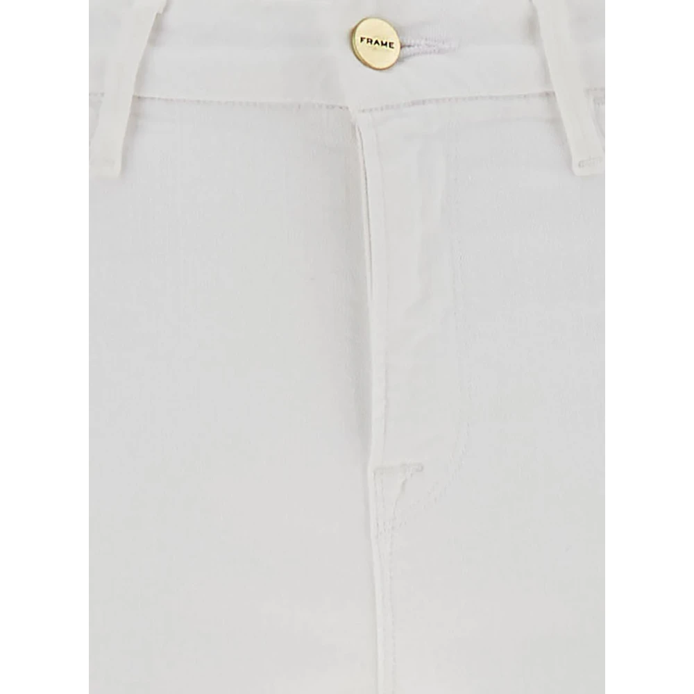 Frame Witte Mini Boot Jeans White Dames