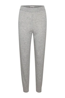 Grå Melange Cashmere Byxor