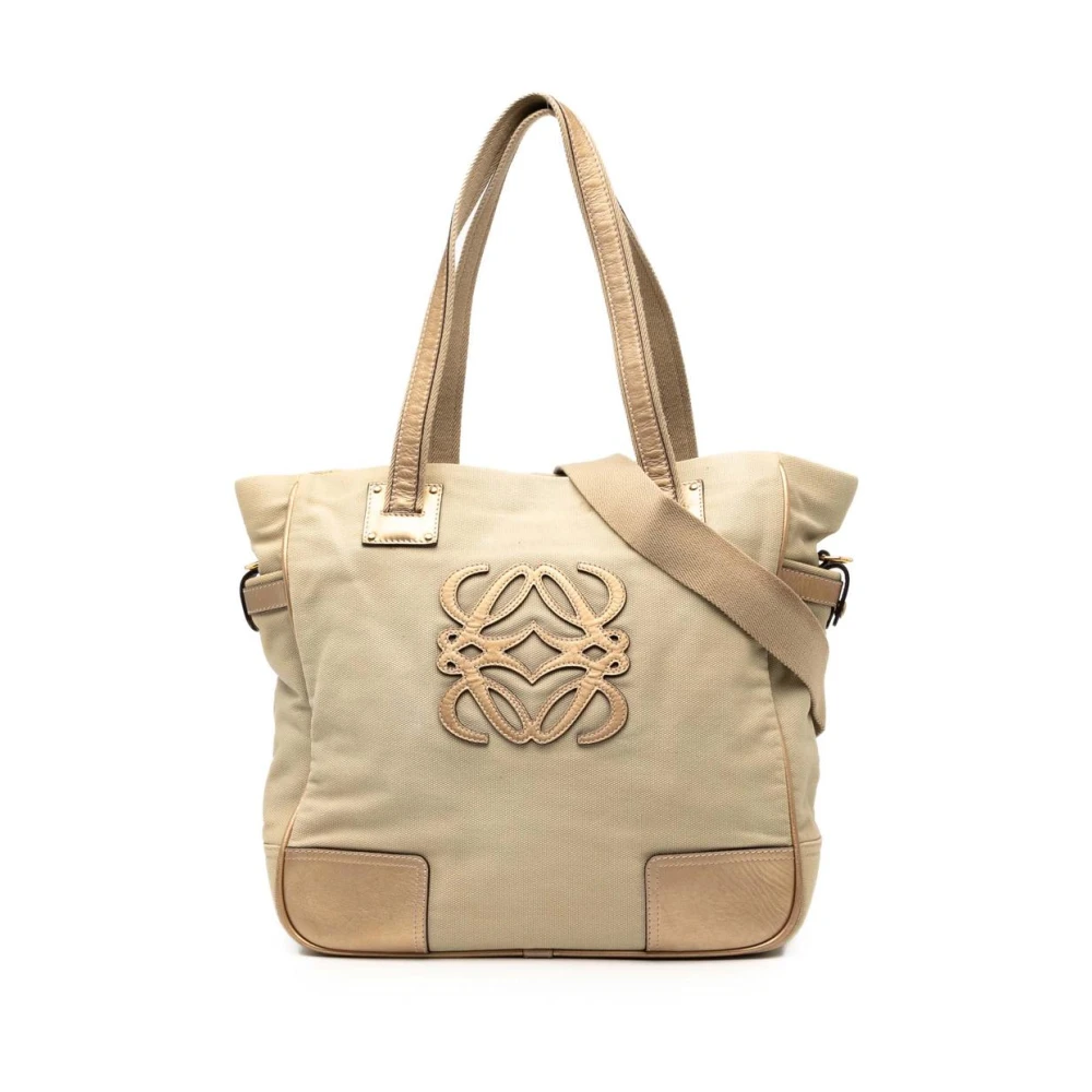 Loewe Pre-Owned Women's Brown Vintage Tote Bags, One Size, Pre-Owned Canvas Tote Bag