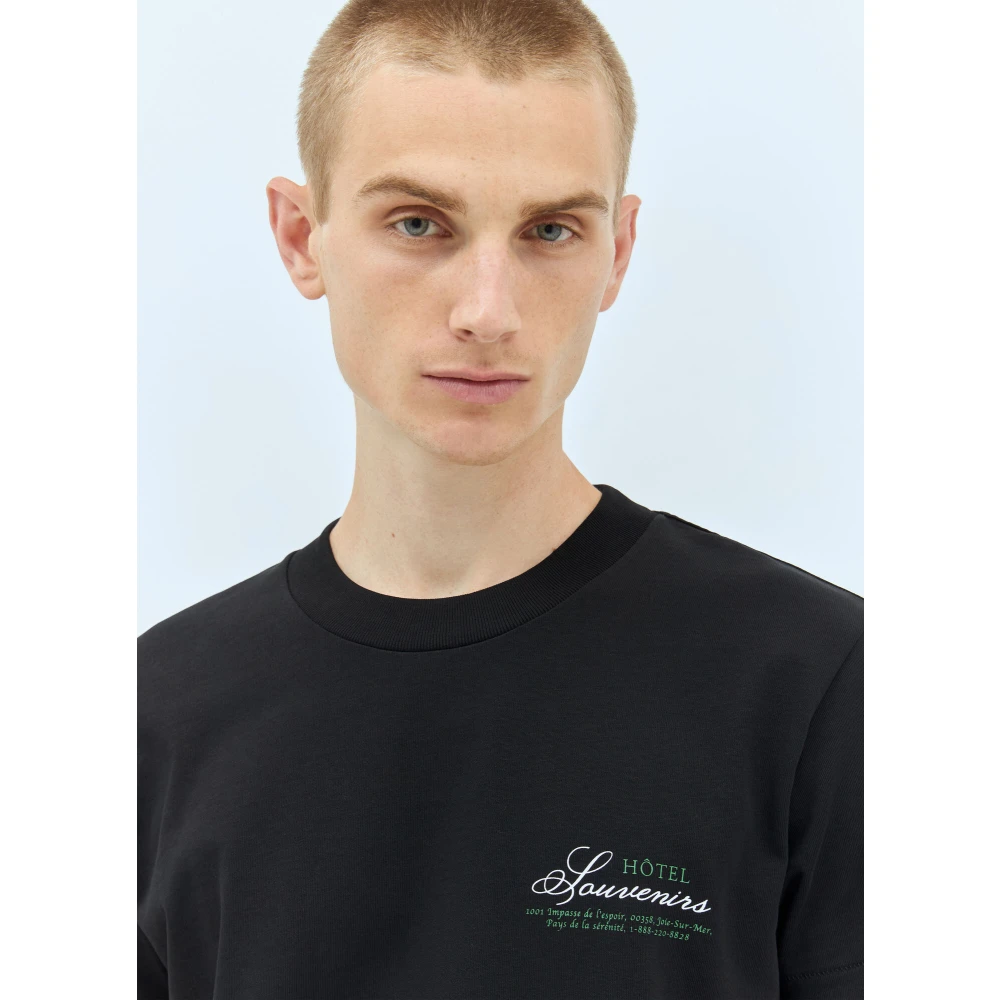 A.p.c. Grafische Print Crewneck T-Shirt Black Heren