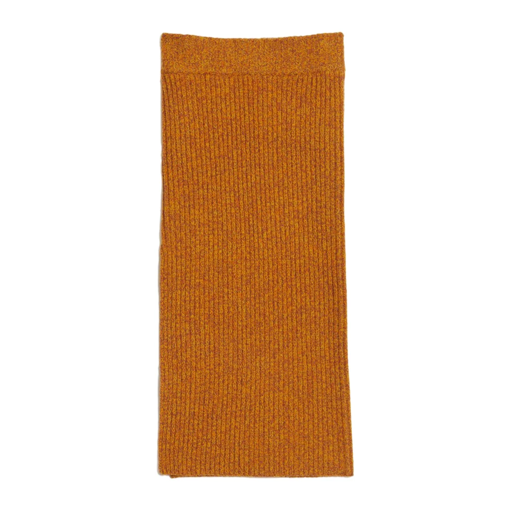 Rodebjer Women's Orange Merino Wool Skirt Sharp